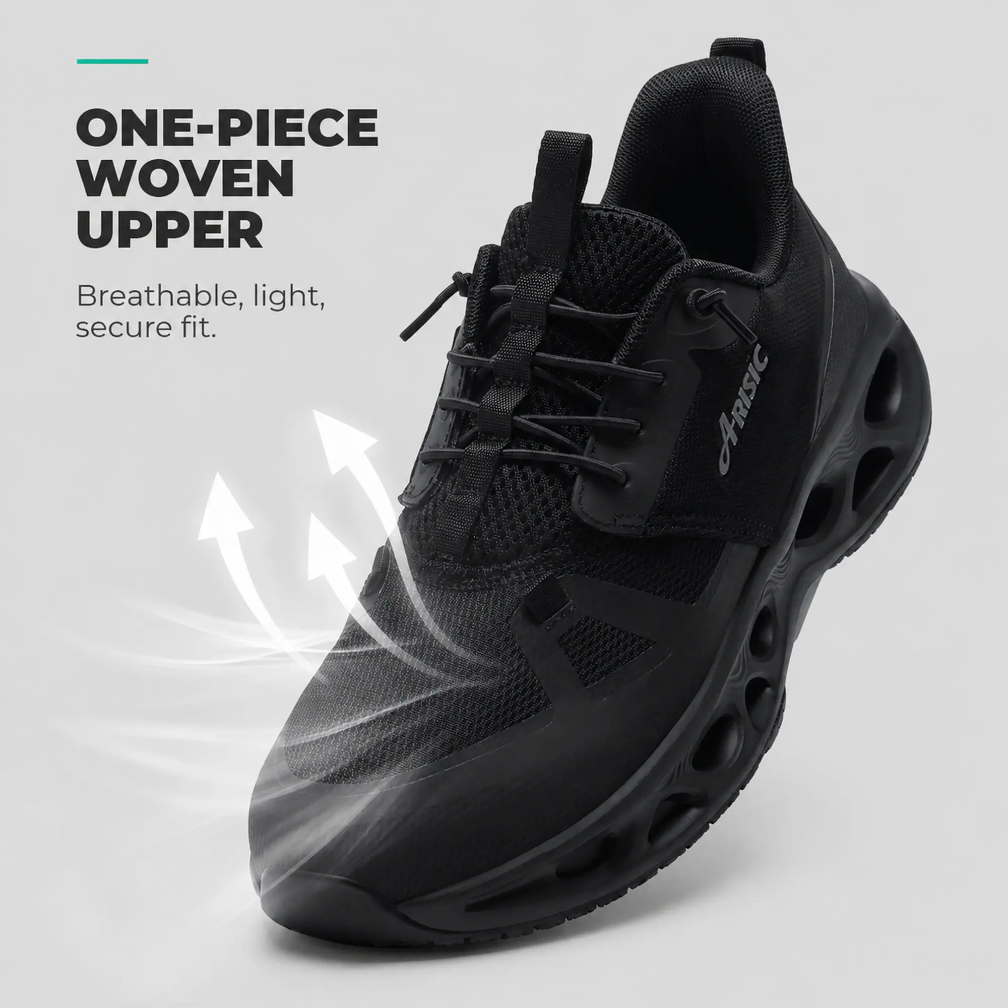 Men's & Women's Casual Lightweight Lace-Up Work Sneakers - Slip-Resistant, Oil-Resistant Kitchen Shoes for Restaurant Chefs, Comfortable Daily Wear Black