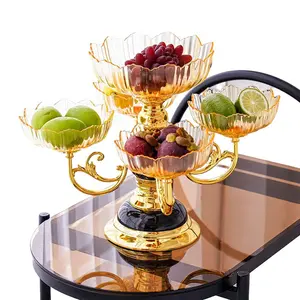 Luxury Fruit Tray for Living Room, Elegant Dry Fruit Dish, Premium Candy Snack Holder, Home Decor Accessory, 1pc Set