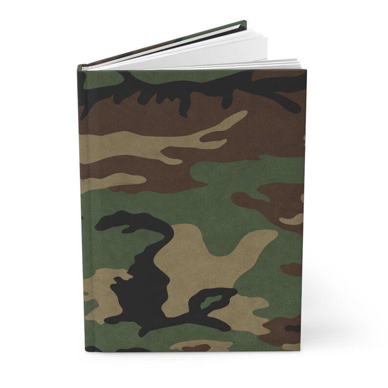 Military Camo Hardcover Journal, Tactical Field Notebook for Men, Rugged Outdoor Diary Journal Notebook