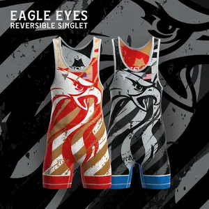 Eagle Eyes - Reversible Singlet for Freestyle, Greco & Folkstyle