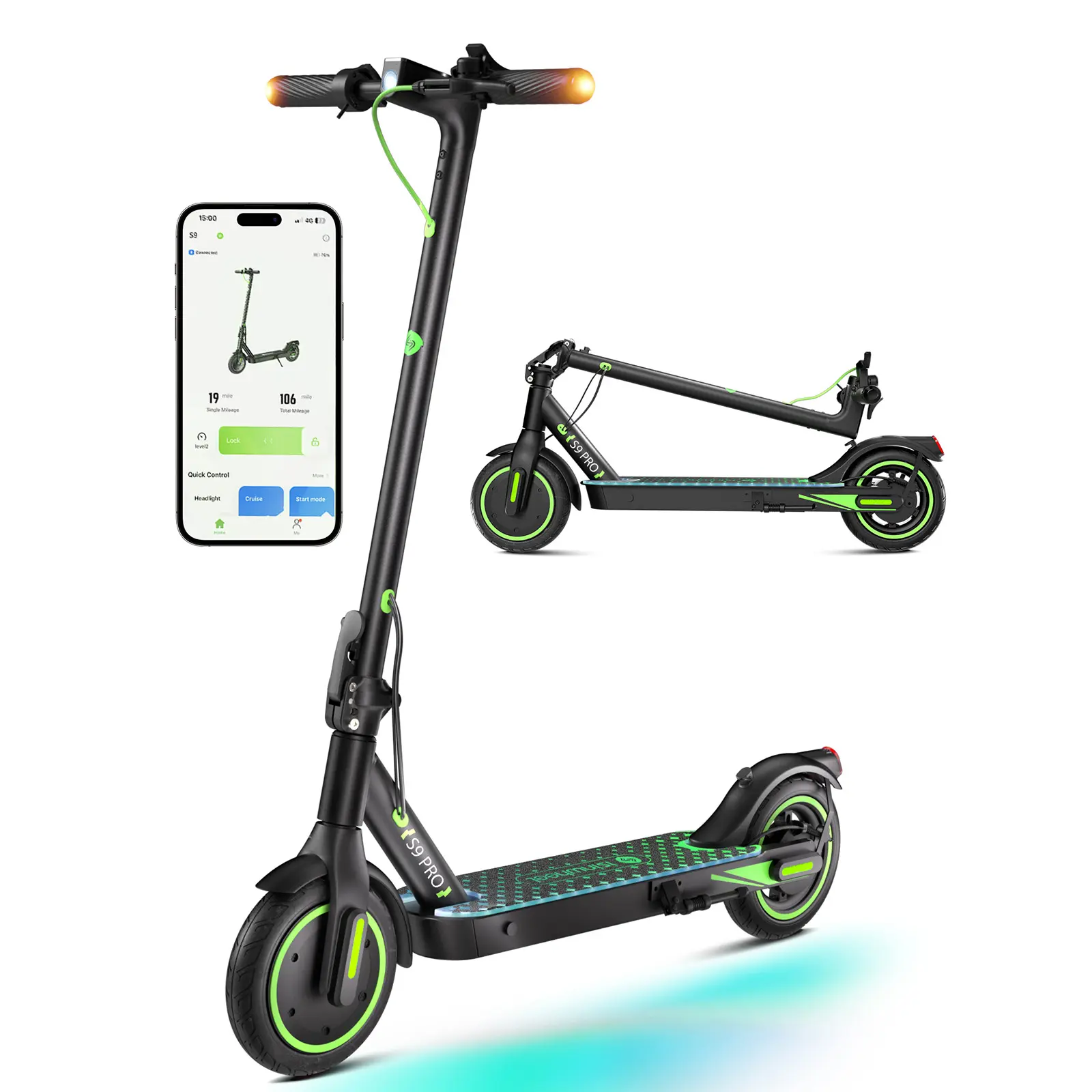 Foldable Adult Electric Scooter - Commuting & Off-Road Use, 1000W Motor, 25 MPH Max Speed, 264 lbs Max Load Capacity
