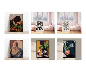 Black Man Art v1, Black Woman Wall Art, Trendy Urban Wall Art,  Home Decor ,Product without frame