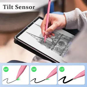 Universal iPad Active Stylus, Quiet Tip, Palm Rejection & Tilt Pressure, USB-C Fast Charge, Fits All 2018–2026 iPads: Pro M4, Air M2/M3/M4, Mini 5/6, Base iPad 6–11 Gen, Perfect for Drawing, Notes & Design