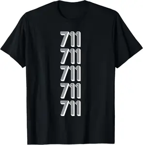 100%cotton 711 Area Code Sioux City IA T-Shirt