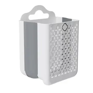 Foldable Storage Basket, Laundry Basket Organizer, Space-Saving Wall-Mounted Expandable Organizer, Hangs or Stands Alone, Ideal for Toys, Snacks, Bathroom Accessories