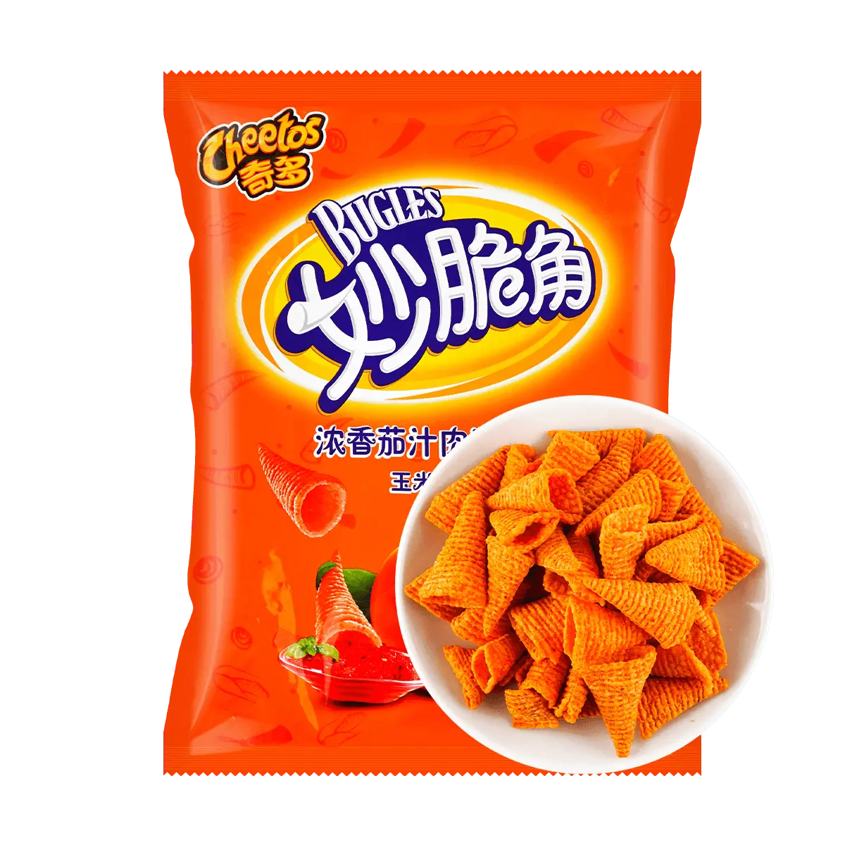 Cheetos China Edition Cheesy Corn Puffs - Tomato Meat Sauce Flavor, 65g Snack Pack