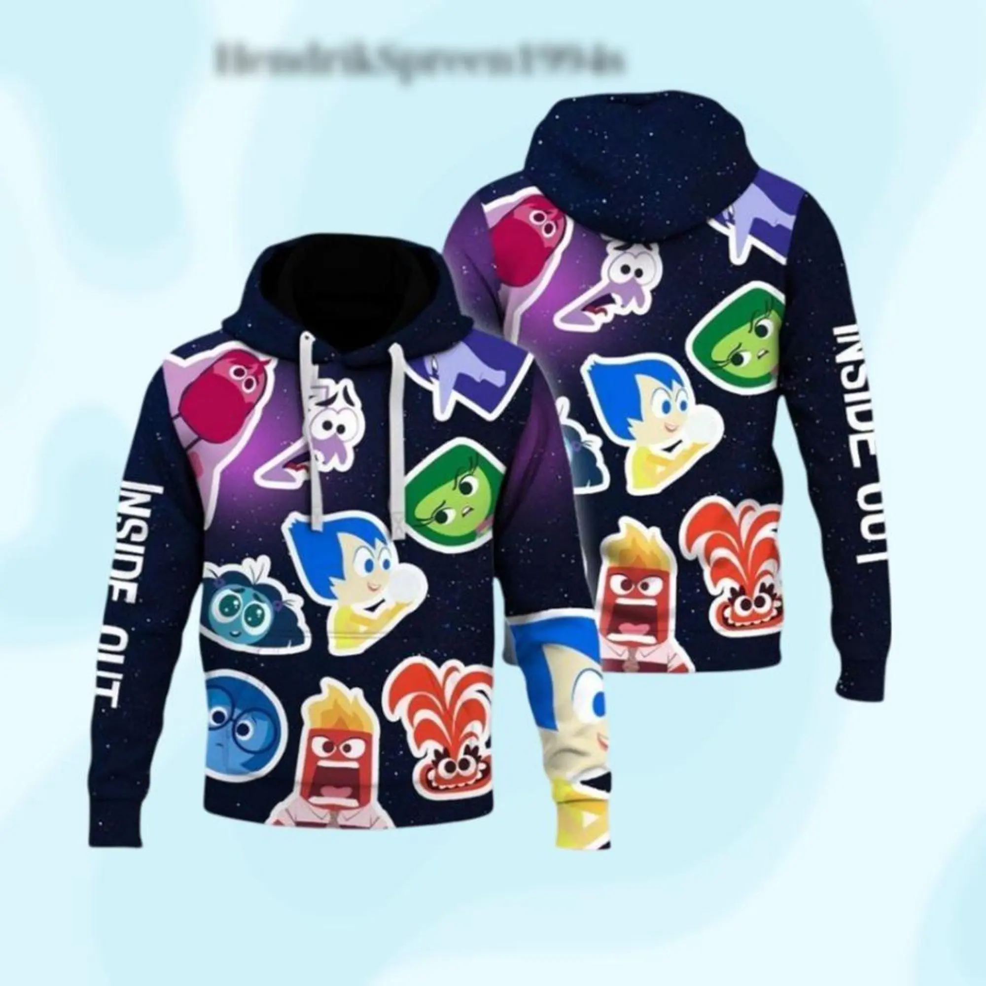 Inside Out Characters 3D Hoodie, Mental Health Sweatshirt, Emotions Movie Shirt, Sweatshirt, Speech Therapy Shirt