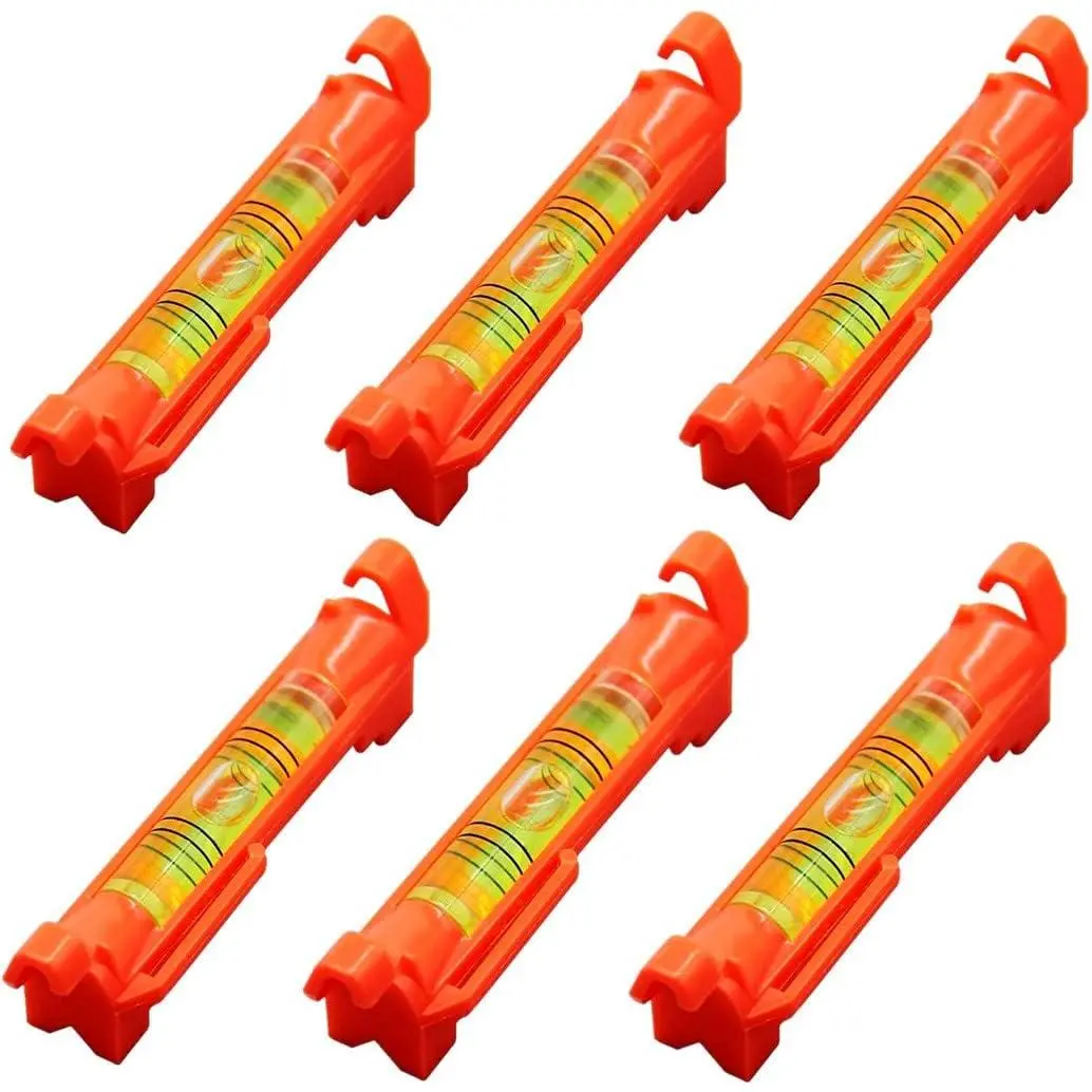 6x Hanging Bubble Line Level Tool Construction String Level Thread Level Small Horizontal Rope Bubble Spirit Levels for Leveling Ground, Brick Working, Building Trades, Surveying, Engineering