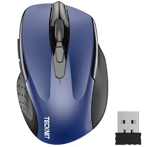 Wireless Mouse, 2.4G Ergonomic Optical Mouse, Computer Mouse for Laptop, PC, Computer, Chromebook, Notebook, 6 Buttons, 24 Months Battery Life, 2600 DPI, 5 Adjustment Levels