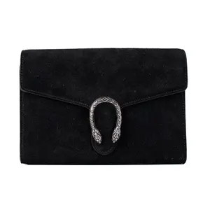 Pre-owned GUCCI suede leather Shoulder Bags Black Suede Dionysus WOC IB26030286