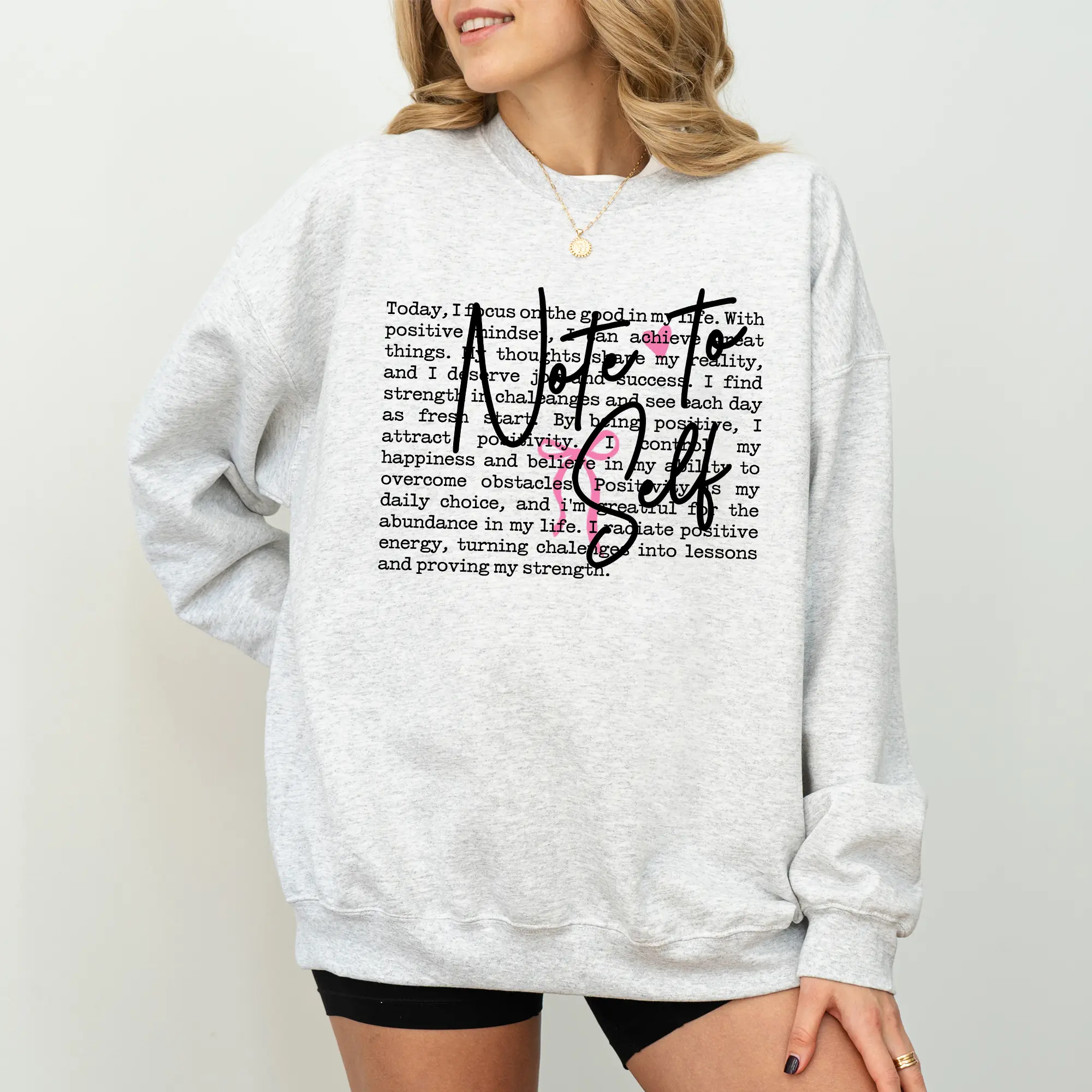 Note To Self Sweatshirt, Dear Person Behind Me Sweater, Positive Sayings Unisex Crewneck, Inspirational Women Gift Sweater, Mental Health Apparel