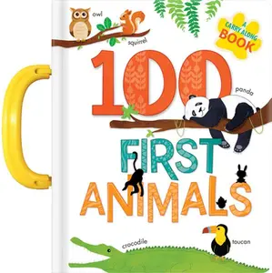 USED-100 First Words Book: Baby's First Animal Board Book with Handle Early Learning Vocabulary for Toddlers Ages 1-3 by Crackboom! Books (Board book)