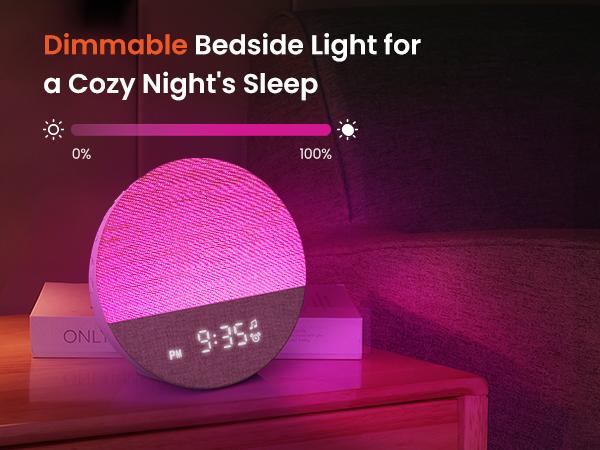 Sunrise Alarm Clock and Sound Machine Nightlight, Home Decor, Digital Dimmable Clock for Bedroom, 26 Sleep Sounds, White Noise Machine for Adults, Wake Up Light Alarm Clock Decor
