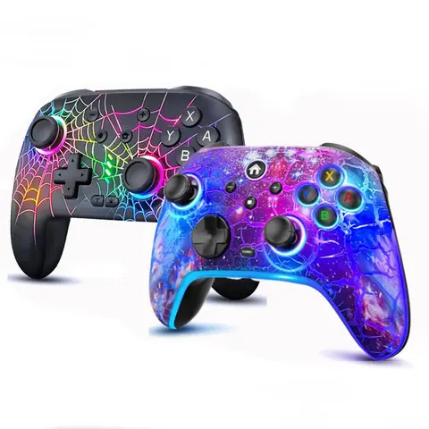 RBG Bluetooth Wireless Switch Controller - Programmable Game Joystick Accessories for Nintendo Switch/Lite/OLED, Console, Smartphone, Game Stick Controllers