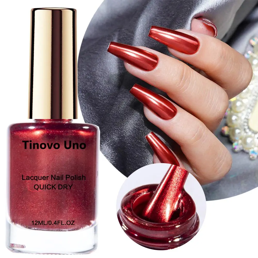 Metallic Nail Polish, Quick Dry Nail Art Polish, Long-lasting Salon Quality Nail Art & Nail Polish for Hands & Feet, Nail Polish Chrome Finish, Manicure, Liquid Polish