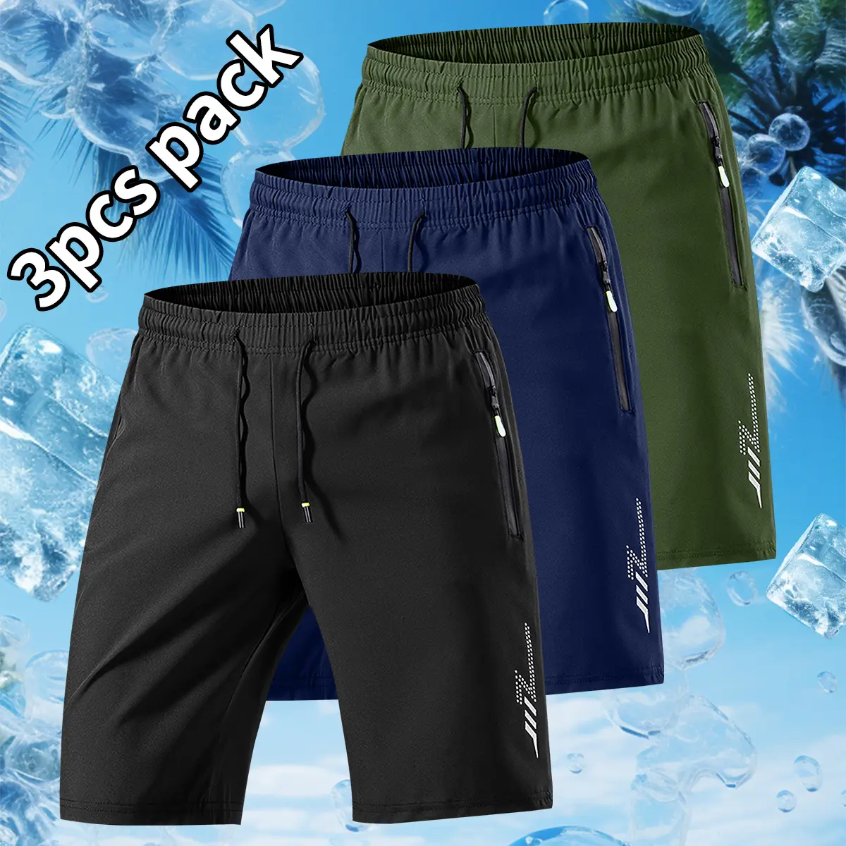 Black + Navy Blue + Green