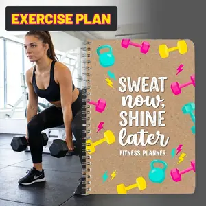 2026 A5 Fitness Planner for Athletes – Undated Workout Log Book & Weight Loss Tracker Journal, Gym Training Notebook, Health Goal & Exercise Planner with Stickers, Inspirational Gift for Gym Lovers