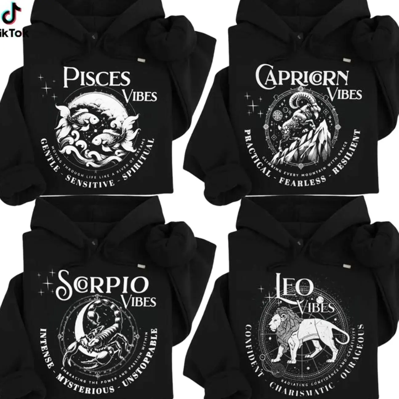 Full 12 Zodiac Hoodie, Minimalist Astrology Sign Unisex Pullover, Trending Christmas Graphic, Cozy Casual Xmas Gift for Men & Women