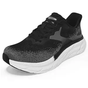 Solestorm Chunky Platform Sneakers for Men & Women - 57% High Rebound EVA Midsole Running Walking Shoes | Hands-Free Step-In Design | Flyknit Breathable Athletic Trainers with Anti-Torsion Stability Plate & Non-Slip Geometric Sole tiktokshopspringglowup