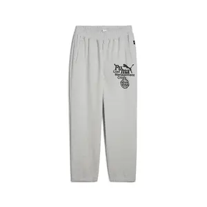PUMA Mens X Lost Management Cities Graphic Drawstring Sweatpants Casual - Grey