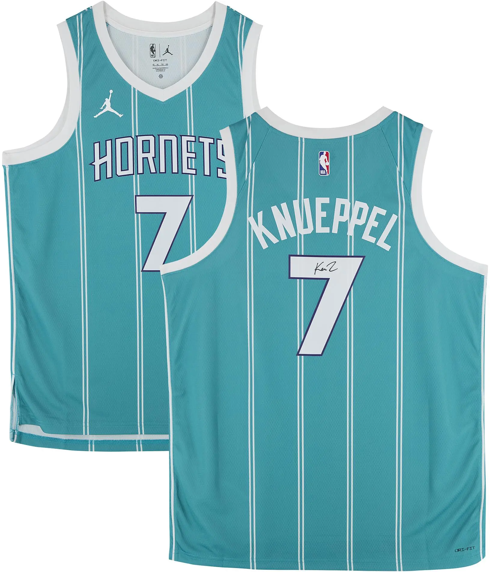 Kon Knueppel Charlotte Hornets Autographed Nike Teal Icon Swingman Jersey - Fanatics Authentic Certified