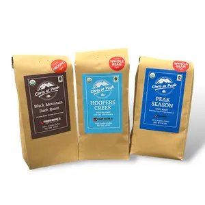 Christ at Peak Coffee Taster Pack, One 12 oz Bag of each: Winter Light Roast, Medium Roast & Dark Roast. 3 total bags of organic coffee Beverage Milk
