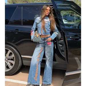 Windsor x Von Dutch Logo Mid-Rise Denim Jeans