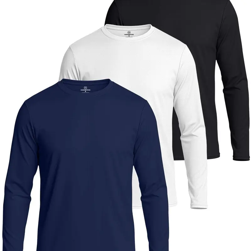 Men's Mesh Long Sleeve Shirt UPF UV Sun Protection Quick Dry Athletic Gym