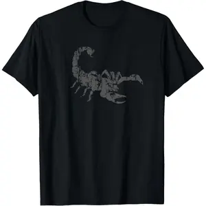 100% Cotton Scorpion Vintage Design Distressed Scorpion Print T-Shirt