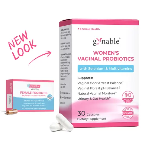 Gynable Female Probiotics for HPV,BV,UTIs,Yeast,pH Balance,Odor,Bloating,Dryness,Tightening,Urinary,Gut Health,10 Billion CFU Probiotic,10-in-1 Lactobacillus Probiotic Blend,Vitamin C, D, E,Folate,Selenium Healthcare Supplement #TikTokShopFallDealsForYou