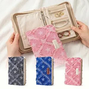 Portable Jewelry Organizer Book with Detachable Pages, Anti-Tarnish Travel Jewelry Storage Case for Necklaces, Bracelets-YY