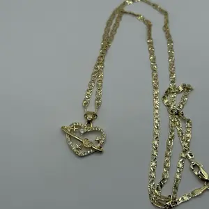 Heart Neckles Gold Plated - Simple Design with Heart Pendant and Chain Necklace