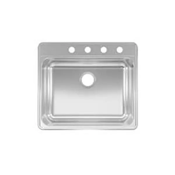 Keeney 4666251 25 x 22 in. Stainless Steel Top Mount One Bowl Kitchen Sink