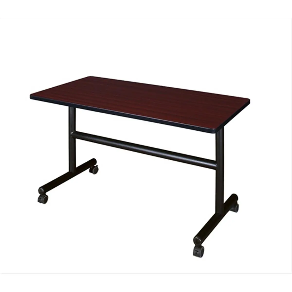 Regency  48 In. Kobe Flip Top Mobile Rectangular Training Table - Mahogany