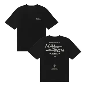 Malbon Golf Minimal Logo Back Print T-Shirt Modern Clean Streetwear Tee Premium Golf Lifestyle Shirt 100% Cotton Menswear