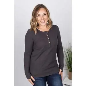 Charcoal Harper! Long Sleeve with Thumb Holes