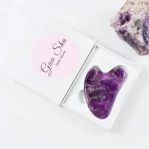 Natural Jade Facial Scraping Tool, Slimming, Firming, Suitable for Face, Eyes, Neck, Reduces Swelling, Women's Skincare