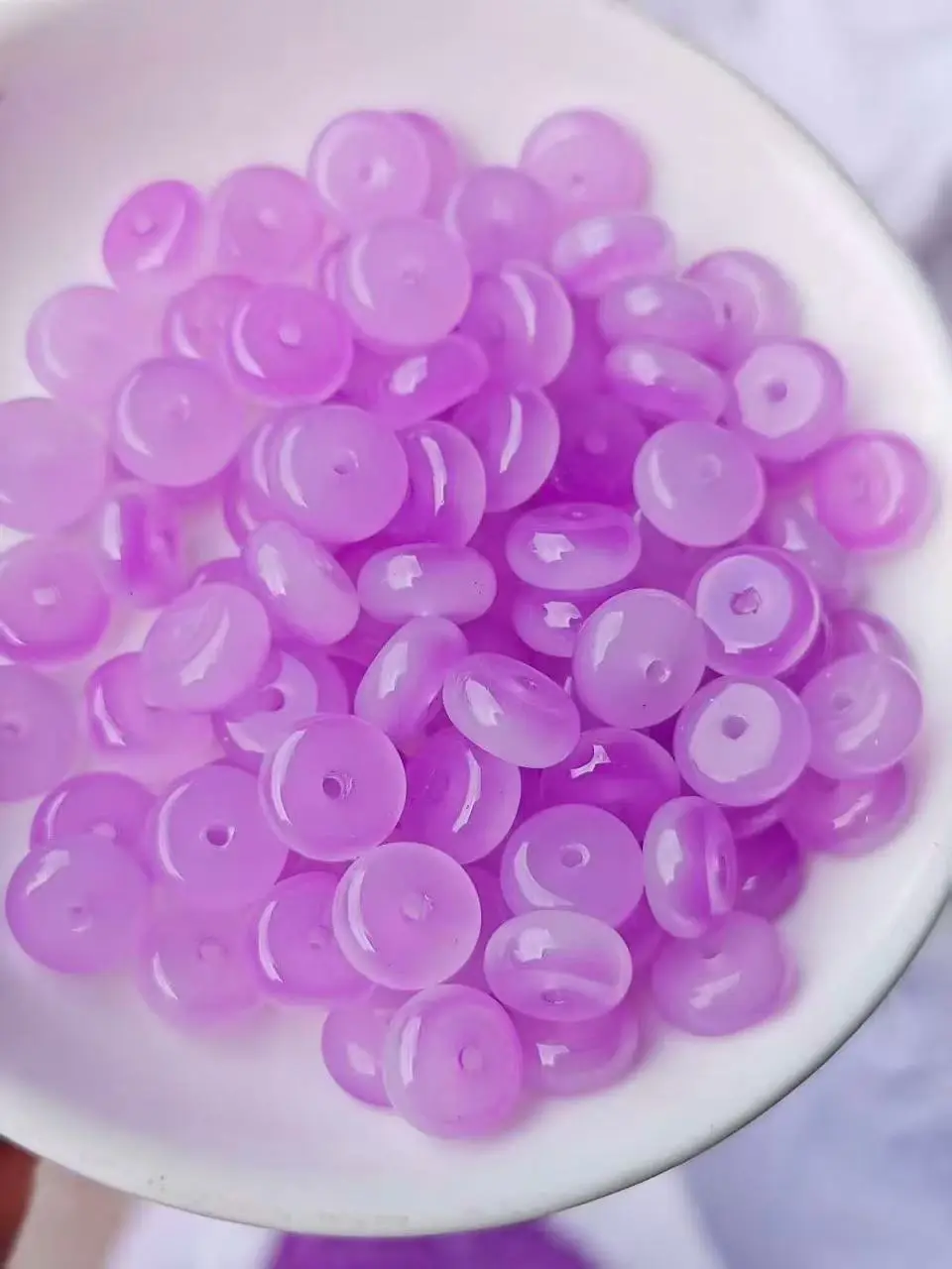 Glass beads, abacus-shaped, 100g - suitable for handmade jewelry production