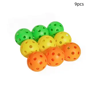 9pcs Elastic Pickleball Balls, Tpe Injection Molded Foam Balls, Training Equipment for Sports, Durable and Lightweight Design