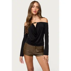 Kezya Draped Off Shoulder Top