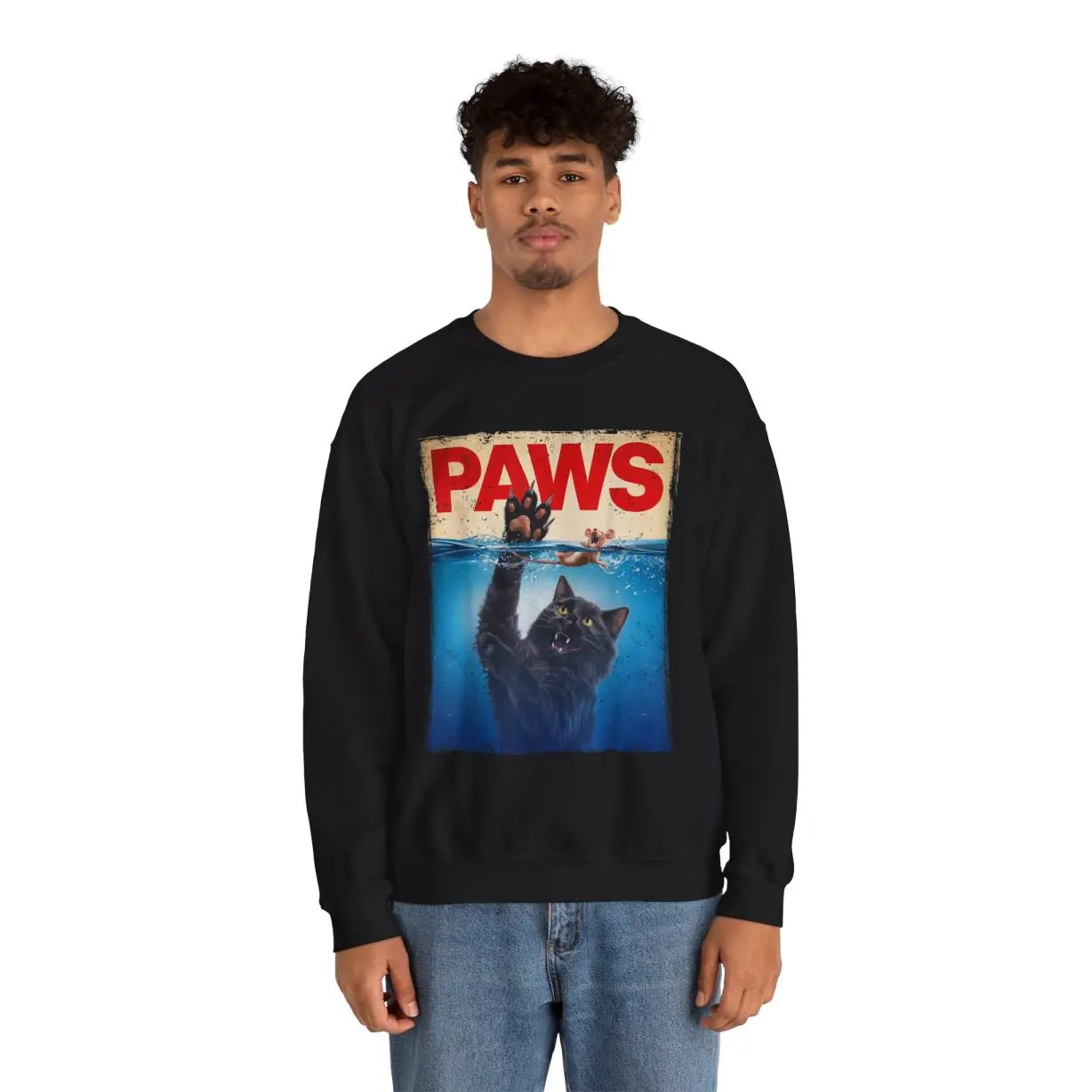 Paws Parody Cat Chasing a Cute Scared Mouse T-Shirt, funny cat shirt, Perfect Fit, Ultimate Comfort, Fun Graphics