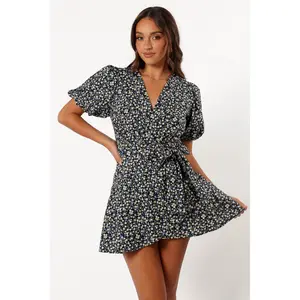 Kenn Wrap Mini Dress - Indigo Vanilla