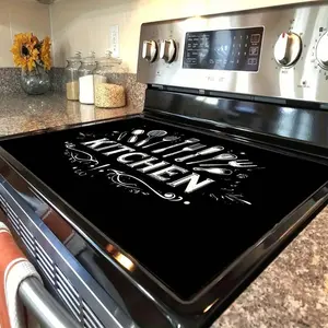 1 kitchen utensil with flash rubber stove cover, holiday vinyl stove cover, Stove plate, suitable for ovens, microwaves, holiday cooking activities and restaurant kitchens, stove top protective cover, insulation pad, oven pad