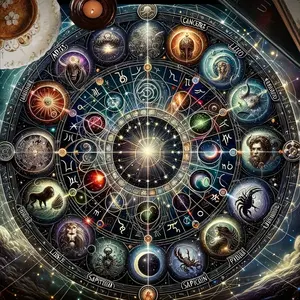 1pc Cosmic Zodiac Wheel Table Cover Celestial Esoteric Decor and Enchanted Spiritual Room Decoration, Soft Washable Fabric Tablecloth for Astrology Rituals, Occult Gatherings and Dark Aesthetic Home Use