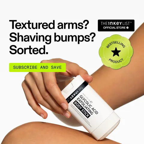 [The INKEY List] Glycolic Acid Exfoliating Body Stick for KP Bumps, Ingrown Hairs, Body breakouts & Bacne and dark marks