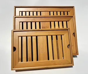 Chinese Tea Tray Natural Bamboo & Ceramic Design for Tea Lovers Traditional Gong Fu Brewing Essential for One or Two People Various  Mini to Large Options Mugs