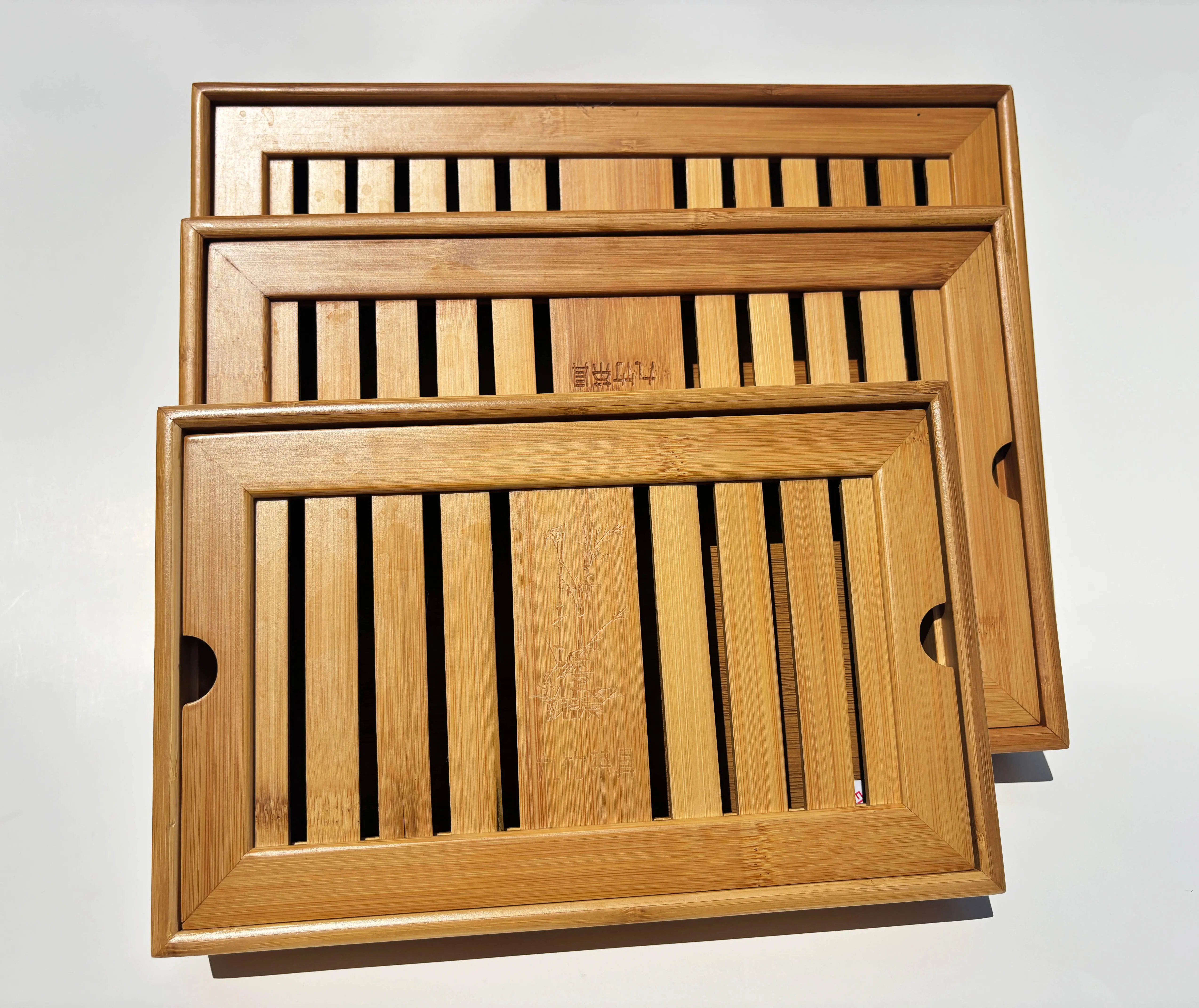 Chinese Tea Tray Natural Bamboo & Ceramic Design for Tea Lovers Traditional Gong Fu Brewing Essential for One or Two People Various  Mini to Large Options Mugs