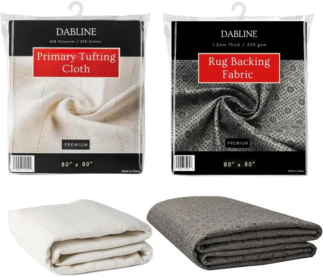 Dabline 80" x 80" Primary Tufting Cloth and Backing Tufting Cloth for Rug Making and Punch Needle