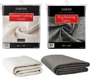Dabline 80" x 80" Primary Tufting Cloth and Backing Tufting Cloth for Rug Making and Punch Needle