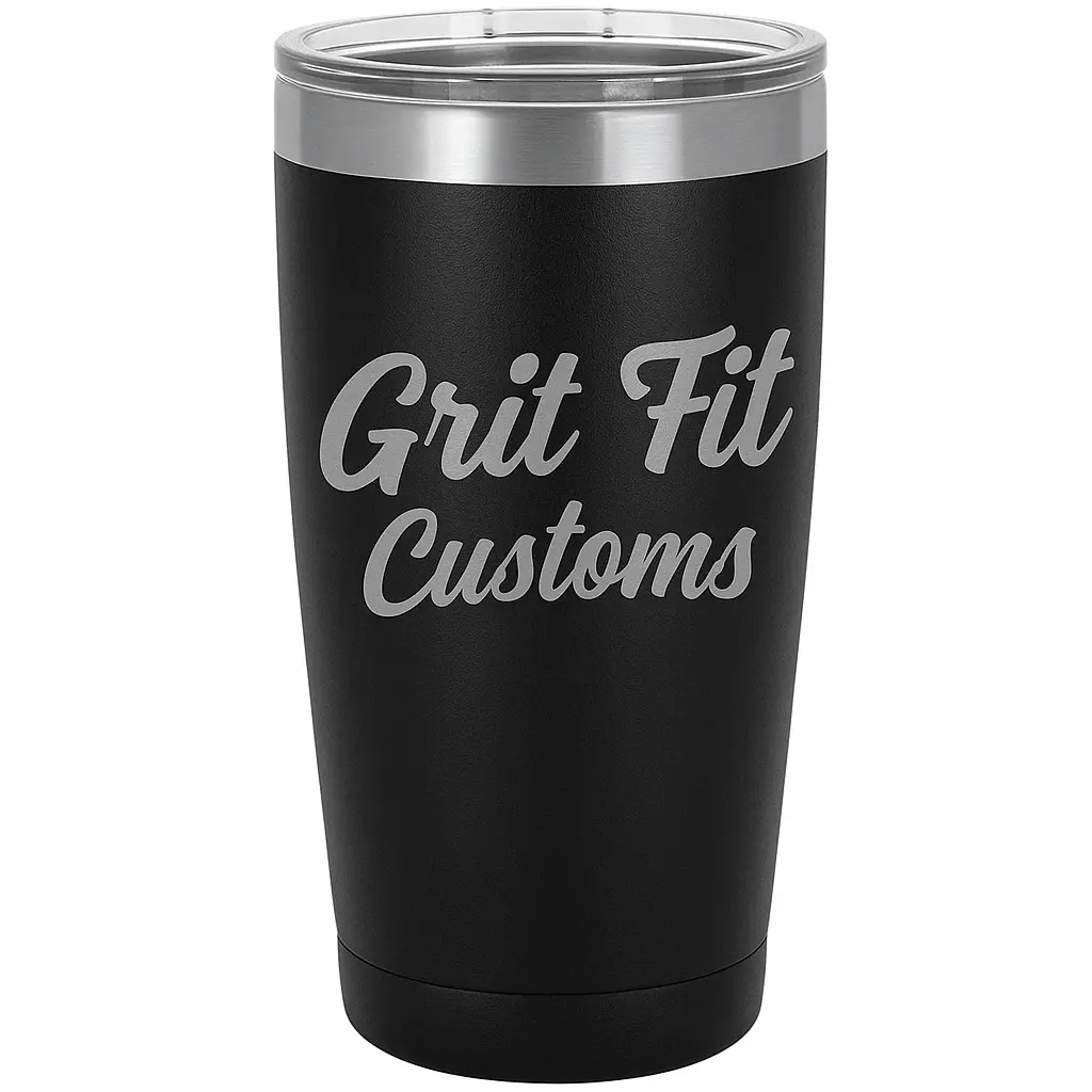 Custom 20 oz. Engraved Tumbler – Laser Personalized Drinkware Flasks Stainless